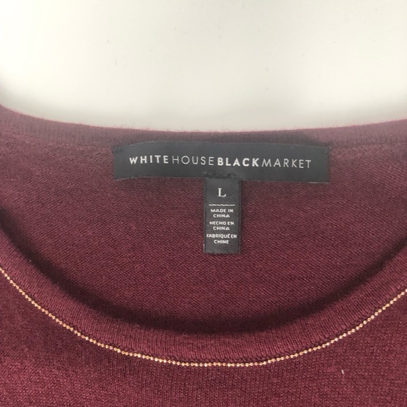White House Black Market Cold Shoulder Sweater L - Picture 3 of 7